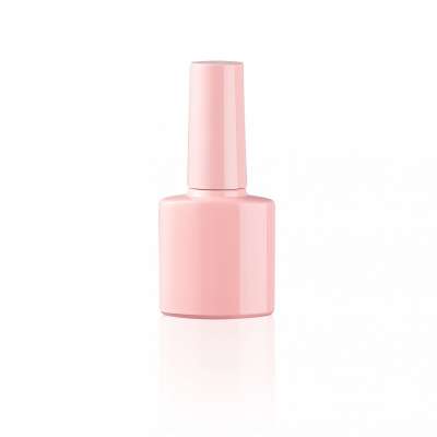 color custom 7ml popular pink round empty cosmetic gel nail polish glass bottles